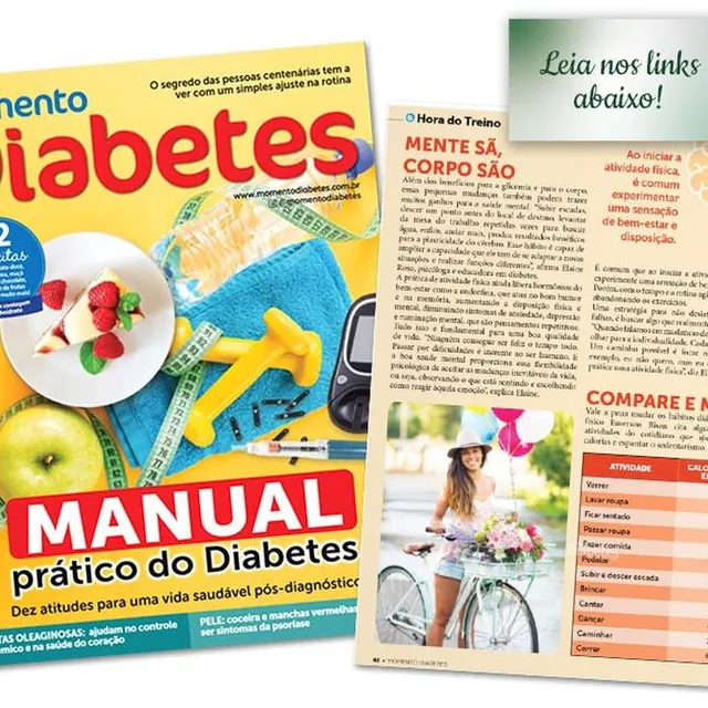 Revista Momento Diabetes · Mente sã, corpo são